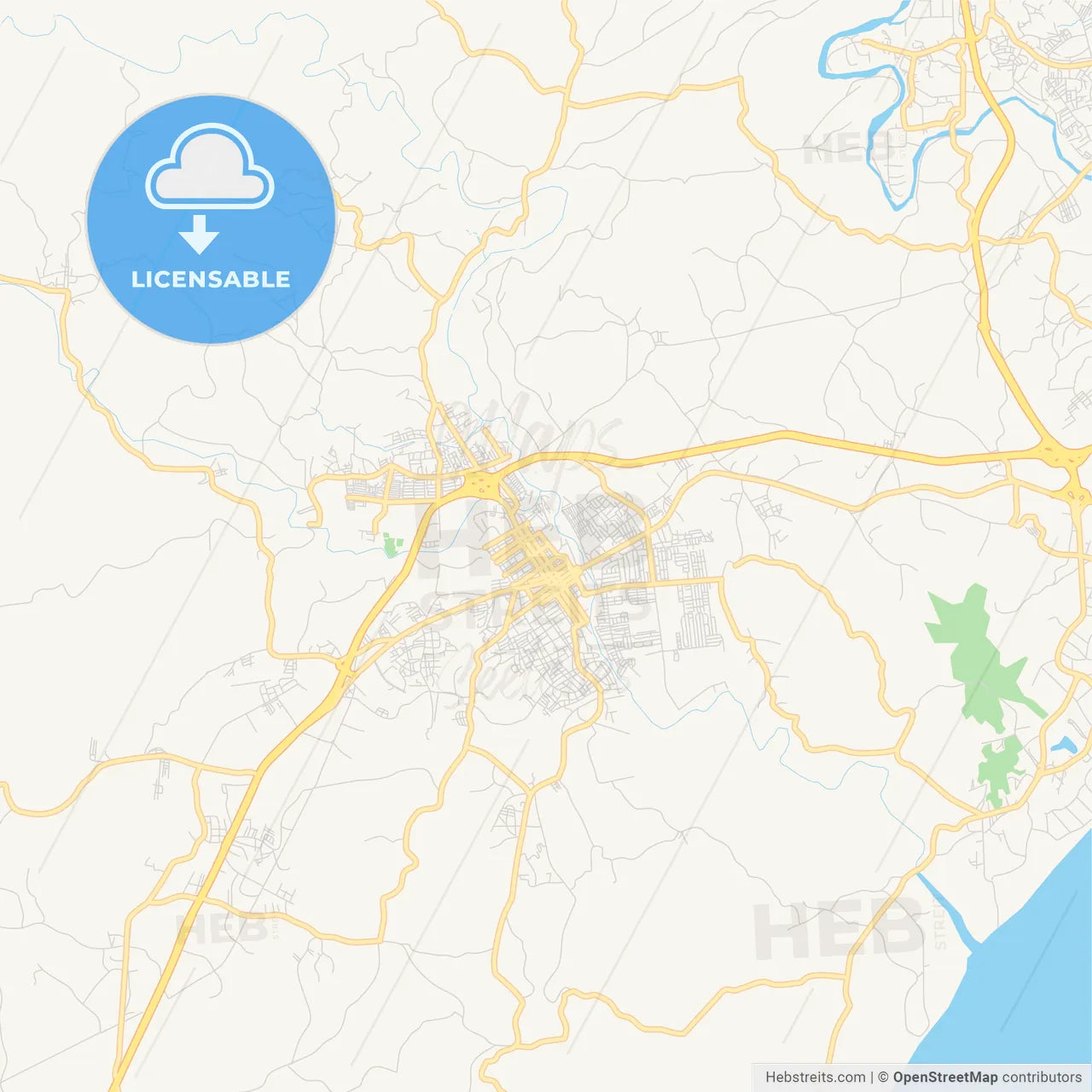Empty vector map of San Cristóbal, San Cristóbal, Dominican Republic