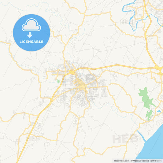 Empty vector map of San Cristóbal, San Cristóbal, Dominican Republic