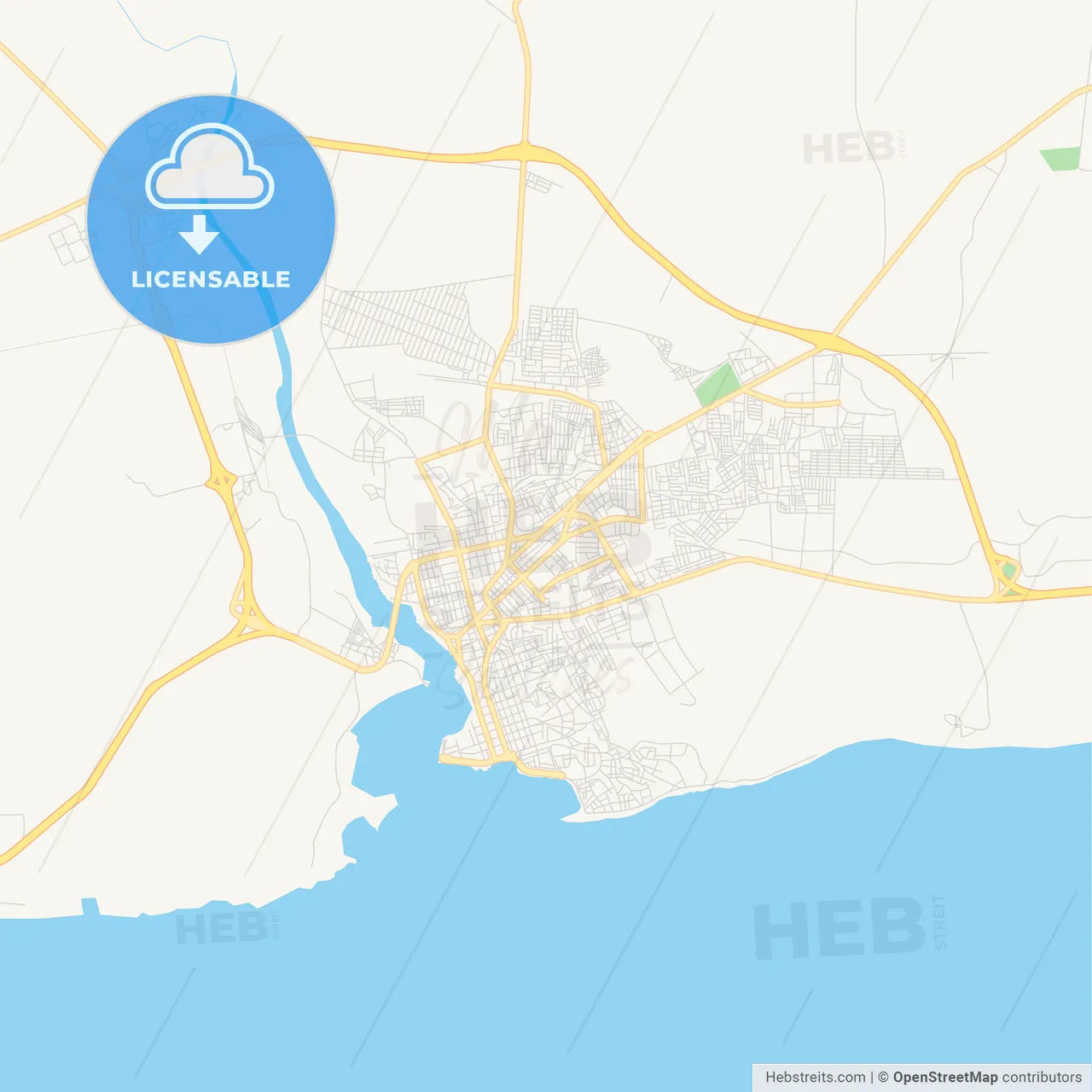 Empty vector map of San Pedro de Macorís, San Pedro de Macorís, Dominican Republic