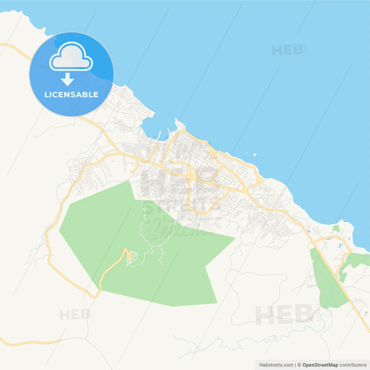 Empty vector map of Puerto Plata, Puerto Plata, Dominican Republic