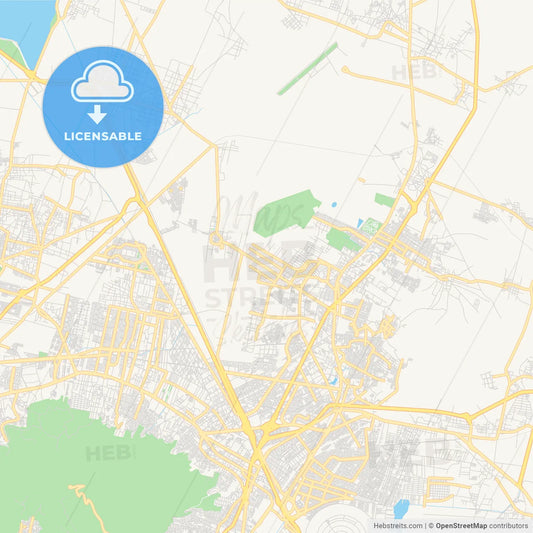 Empty vector map of Ojo de Agua, México, Mexico