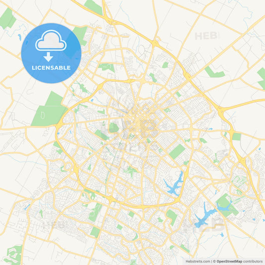 Empty vector map of Lexington, Kentucky, USA