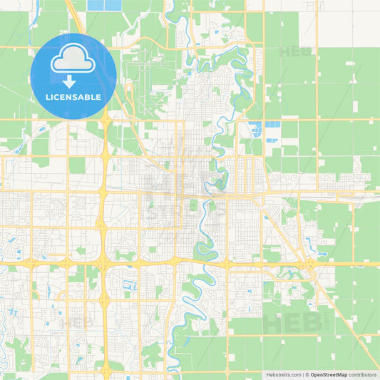 Empty vector map of Fargo, North Dakota, USA