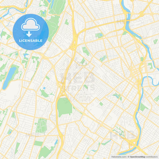 Empty vector map of Clifton, New Jersey, USA