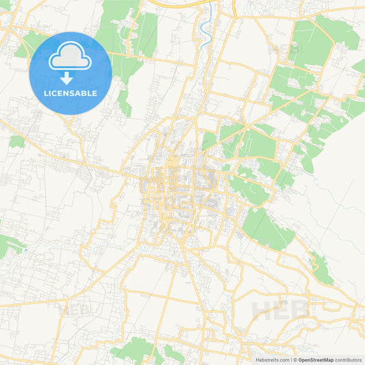 Printable street map of Madiun, Indonesia