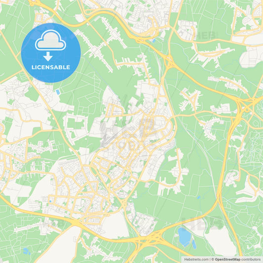 Printable street map of Lod, Israel