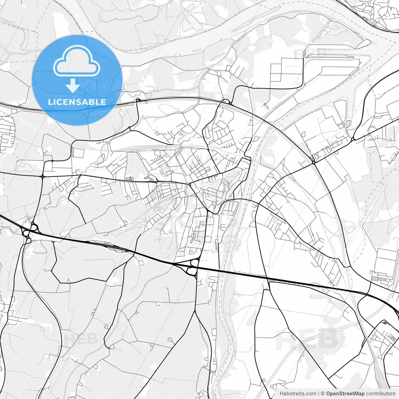 Vector PDF map of Enns, Austria