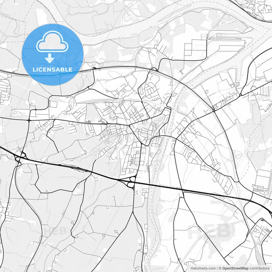 Vector PDF map of Enns, Austria