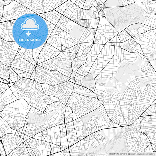 Vector PDF map of Gagny, France