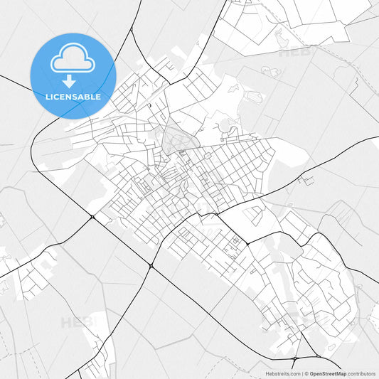 Vector PDF map of Pápa, Hungary