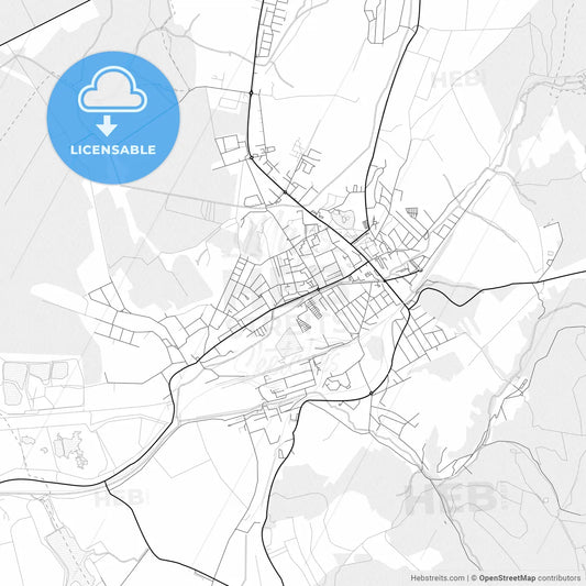 Vector PDF map of Ajka, Hungary