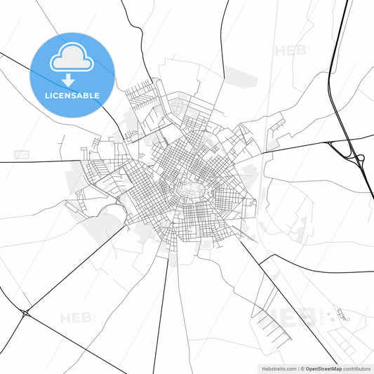 Vector PDF map of San Severo, Italy