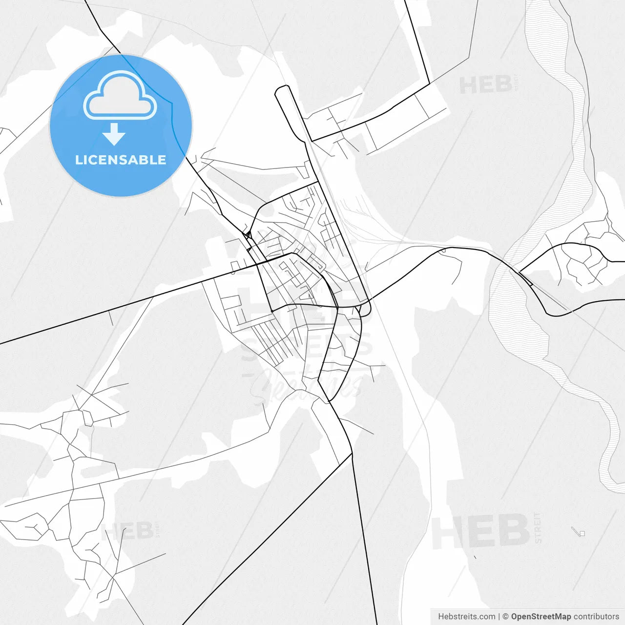 Vector PDF map of Pașcani, Romania