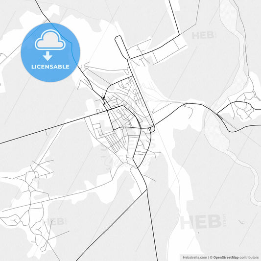 Vector PDF map of Pașcani, Romania