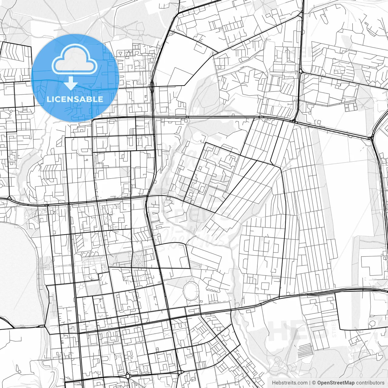 Vector PDF map of Izhevsk, Russia
