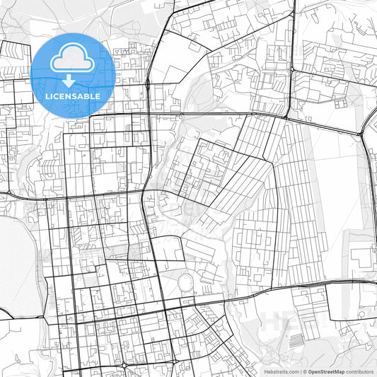 Vector PDF map of Izhevsk, Russia