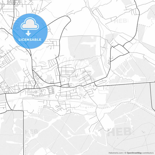 Vector PDF map of Donskoy, Russia