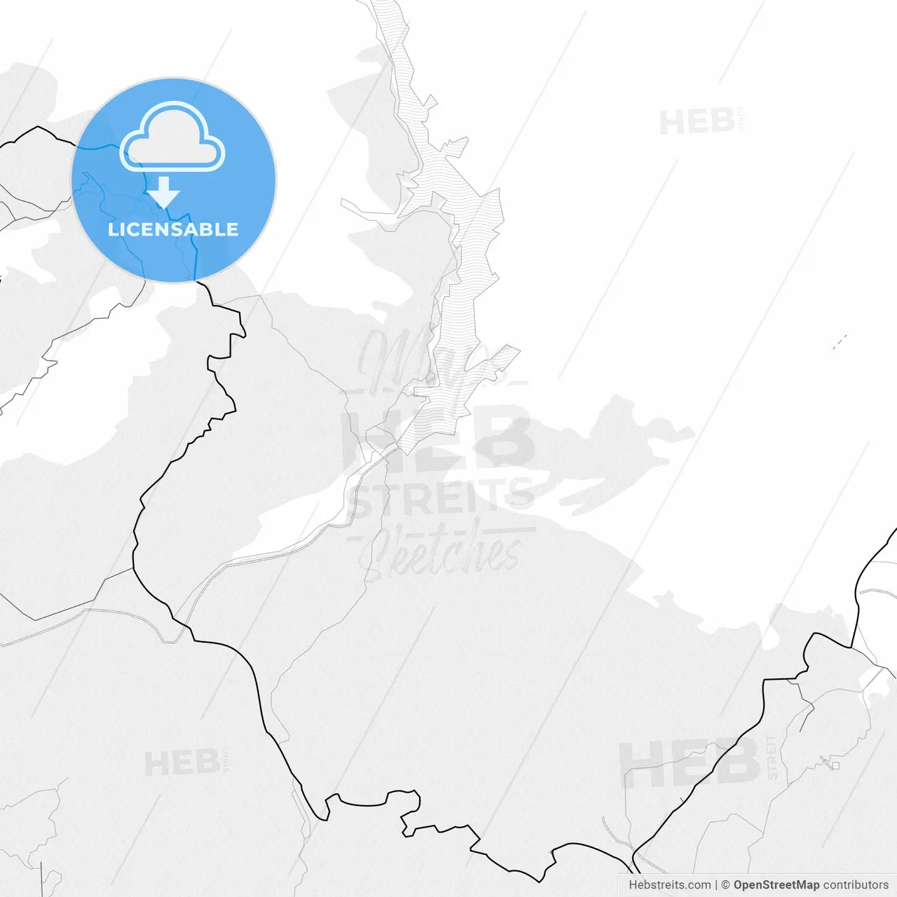 Vector PDF map of Campiña, Spain