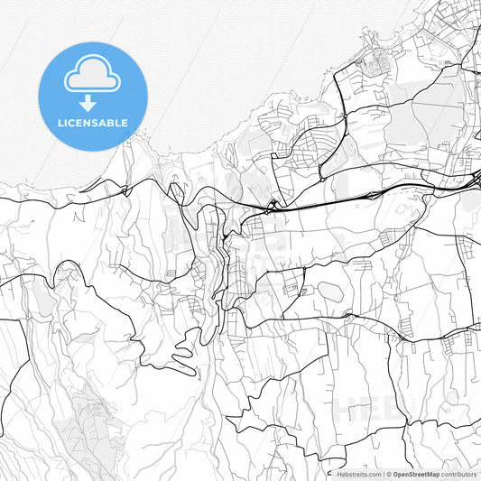 Vector PDF map of Los Realejos, Spain