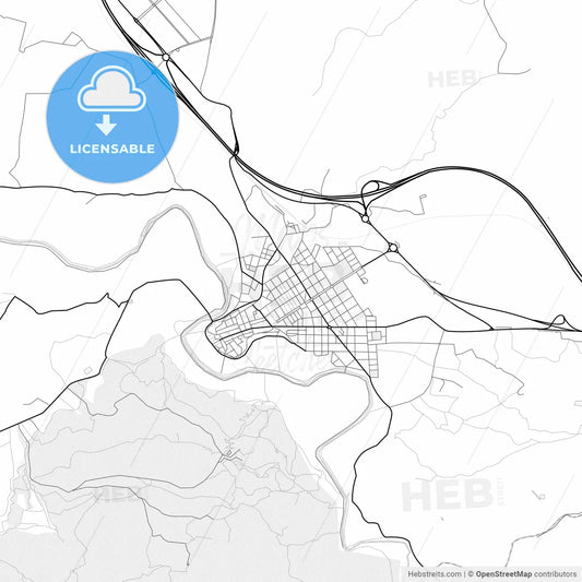 Vector PDF map of Cieza, Spain