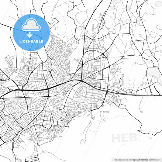Vector PDF map of Malatya, Turkey