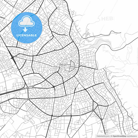Vector PDF map of Aksaray, Turkey