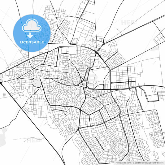 Vector PDF map of Karaman, Turkey