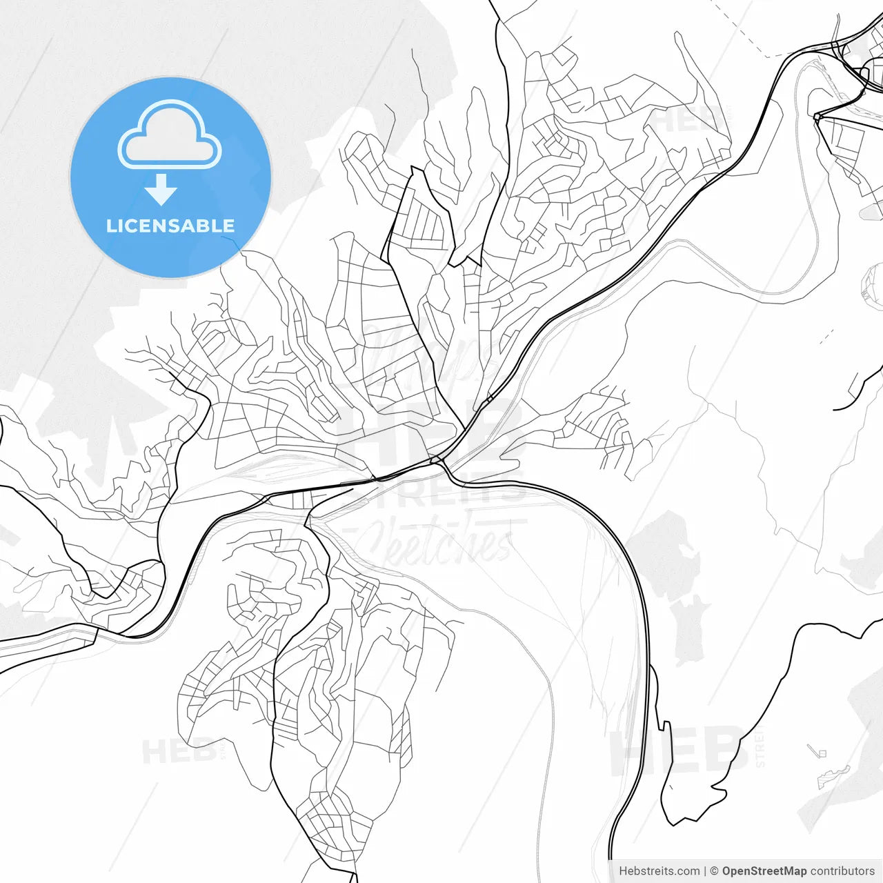 Vector PDF map of Karabük, Turkey