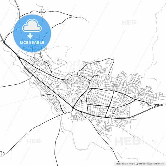 Vector PDF map of Tavşanlı, Turkey