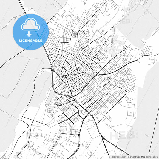 Vector PDF map of Kapaklı, Turkey