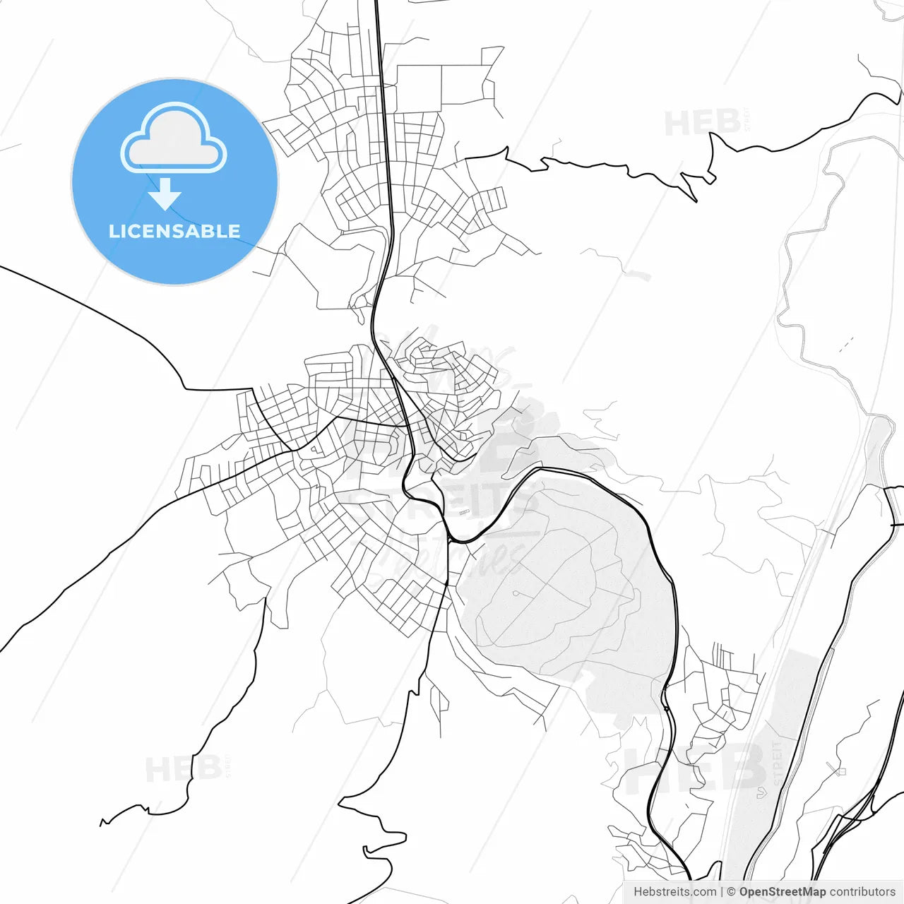 Vector PDF map of Bilecik, Turkey