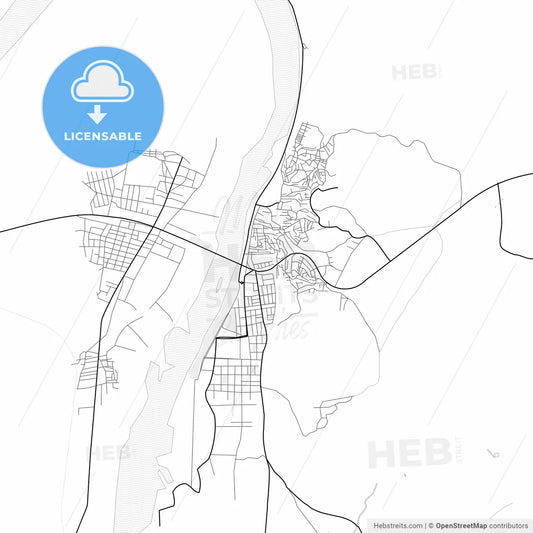 Vector PDF map of Birecik, Turkey