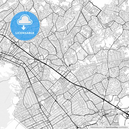 Vector PDF map of Belford Roxo, Brazil