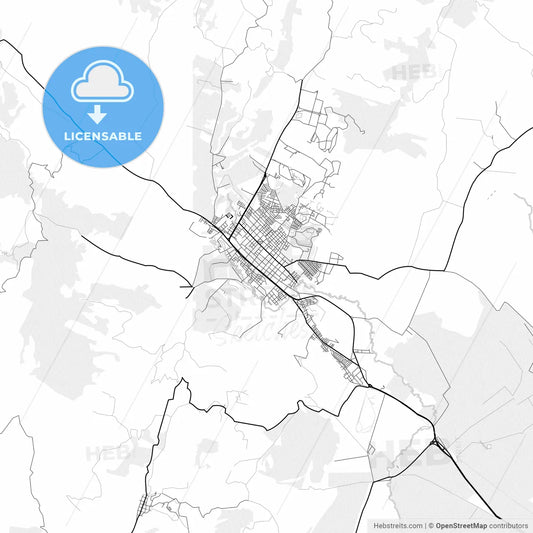 Vector PDF map of Facatativa, Colombia