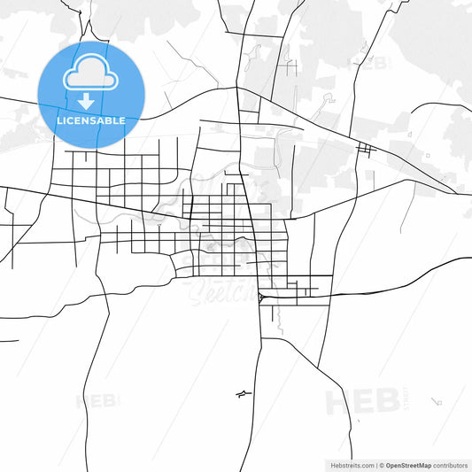 Vector PDF map of Feicheng, China