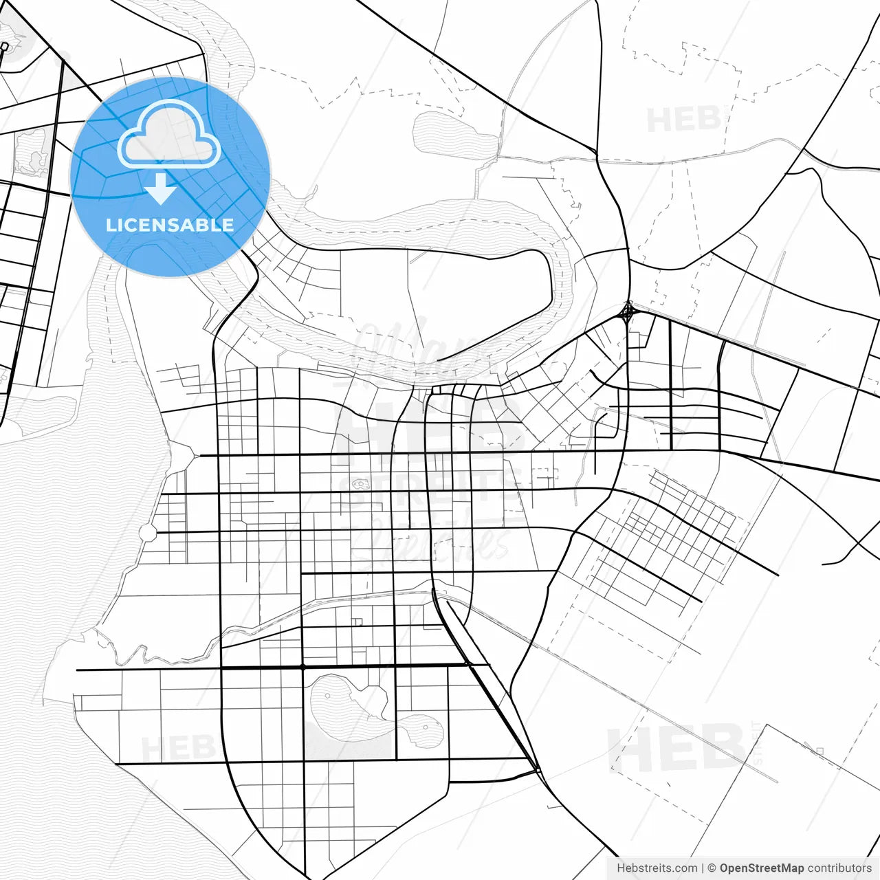 Vector PDF map of Yingkou, China