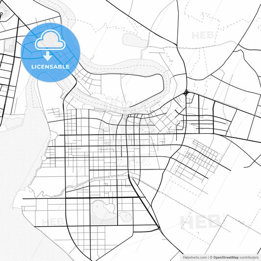 Vector PDF map of Yingkou, China
