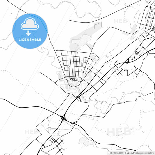 Vector PDF map of Tieling, China