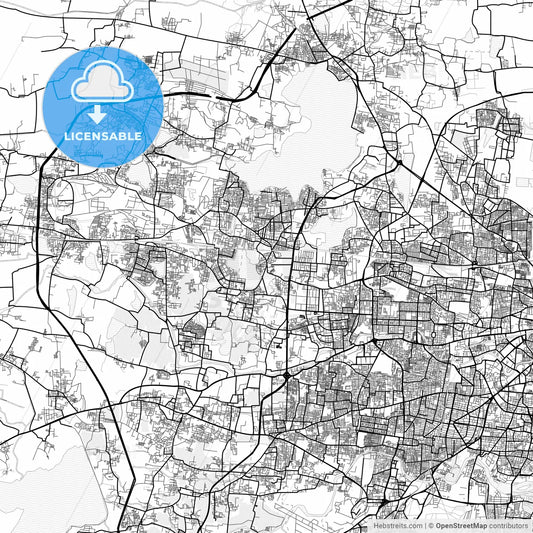 Vector PDF map of Ambattur, India