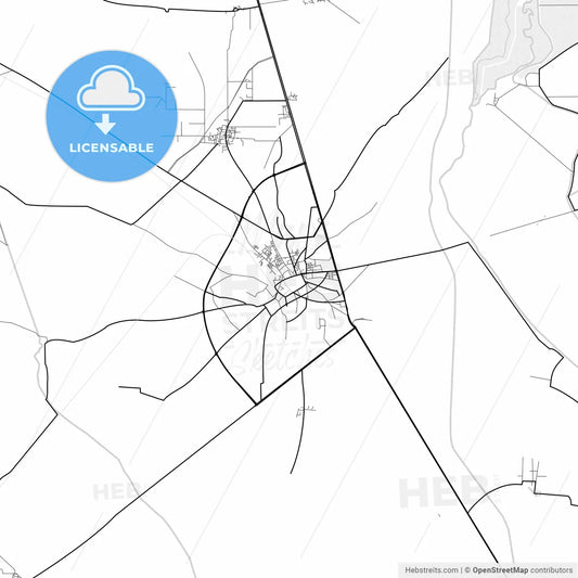 Vector PDF map of Kasur, Pakistan