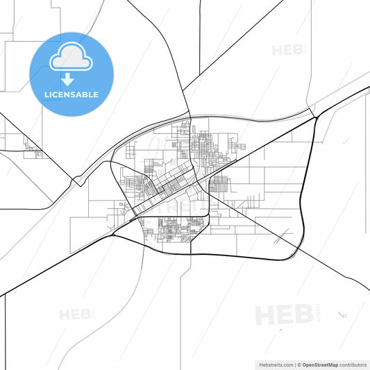 Vector PDF map of Okara, Pakistan