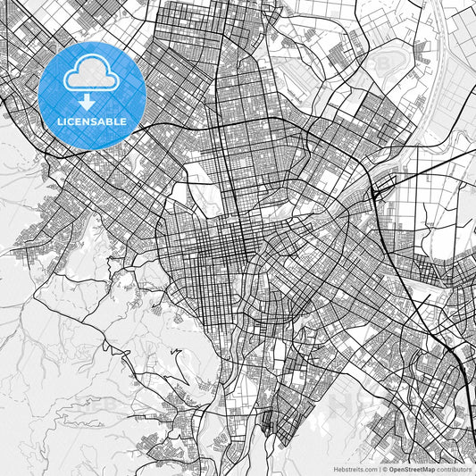 Vector PDF map of Sapporo, Japan
