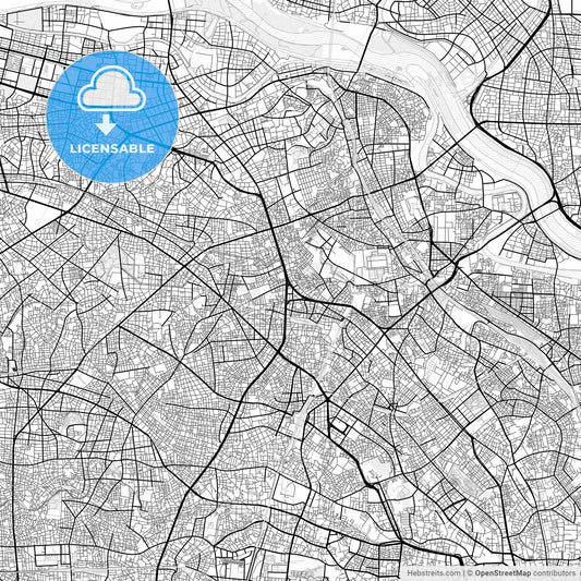 Vector PDF map of Itabashi, Japan