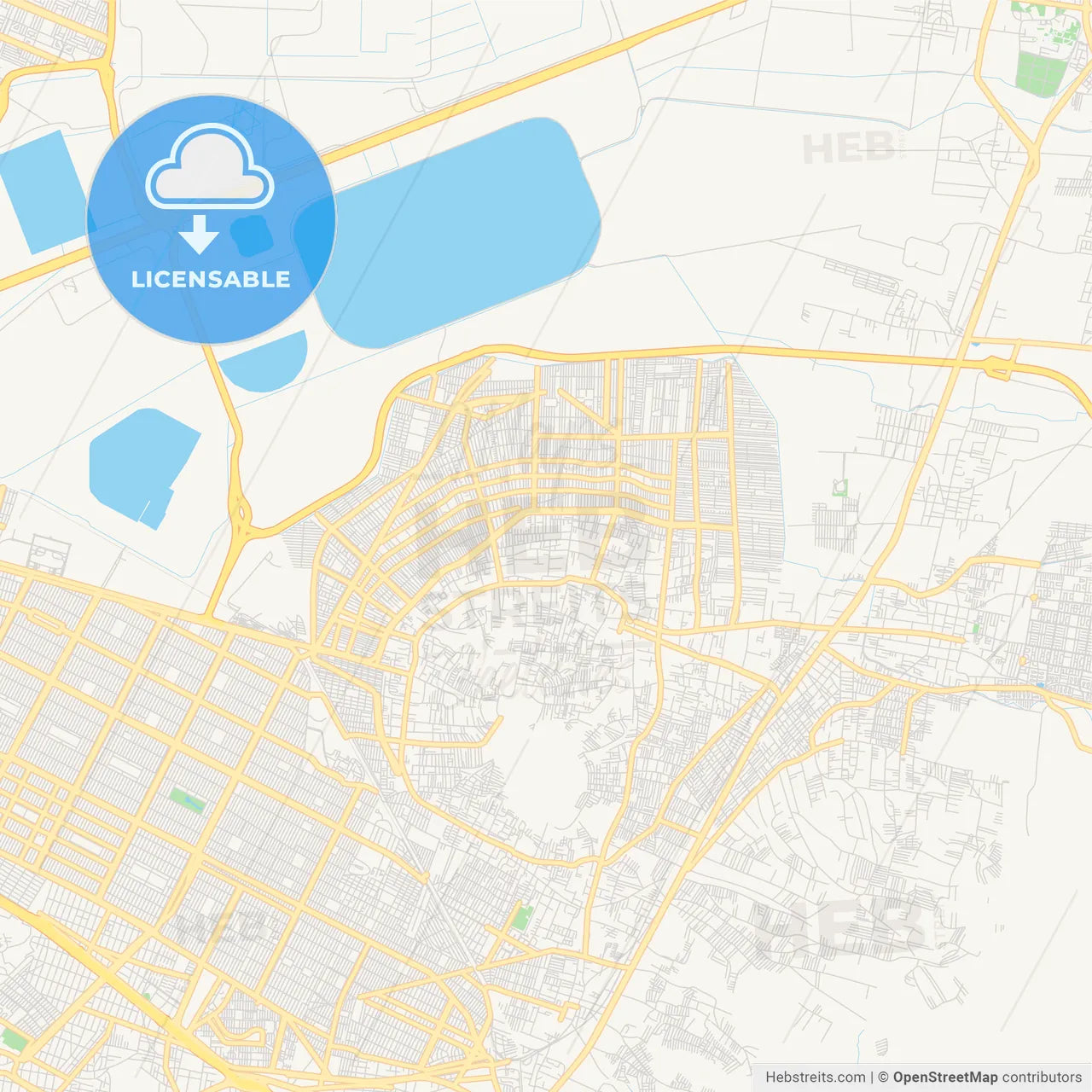 Empty vector map of Chimalhuacán, México, Mexico