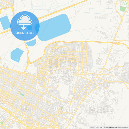 Empty vector map of Chimalhuacán, México, Mexico