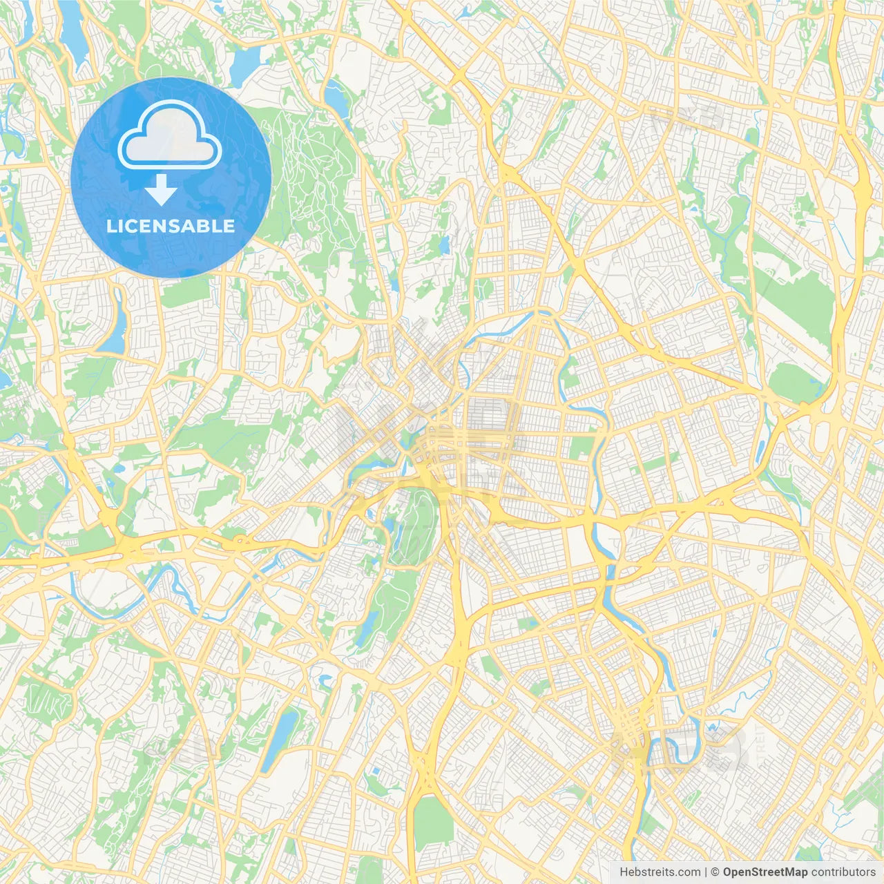 Empty vector map of Paterson, New Jersey, USA
