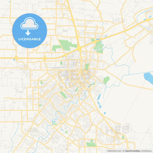 Empty vector map of Lafayette, Louisiana, USA