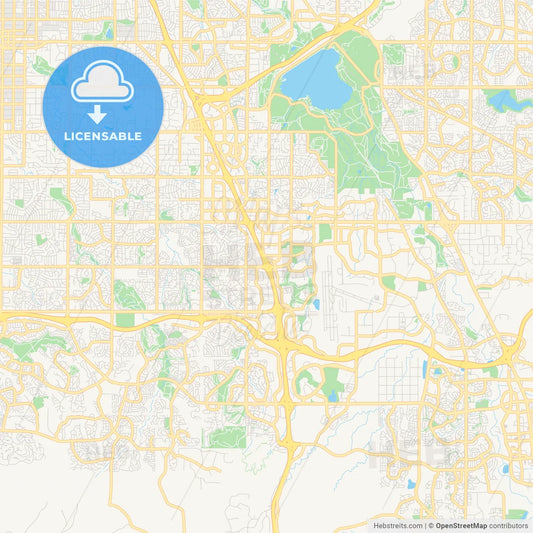 Empty vector map of Centennial, Colorado, USA