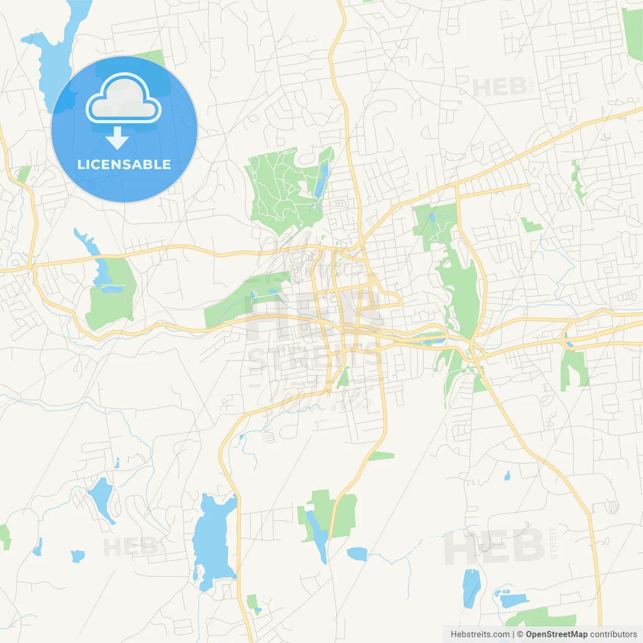 Empty vector map of Bristol, Connecticut, USA