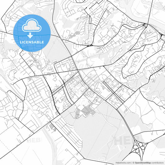 Vector PDF map of Mazyr, Belarus
